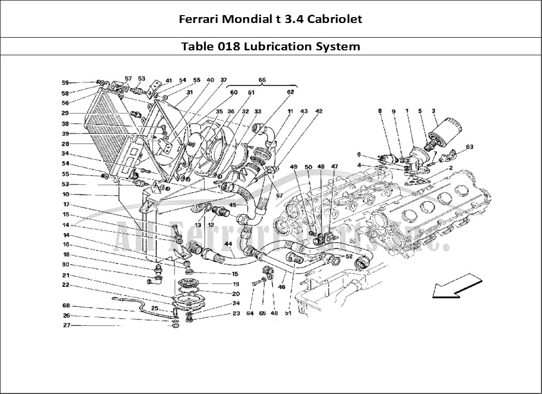 Ferrari Parts Ferrari Mondial 3.4 t Cabriolet Page 018 Lubrication System