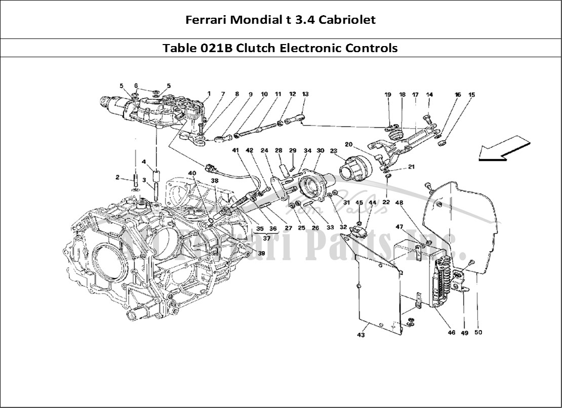 Ferrari Parts Ferrari Mondial 3.4 t Cabriolet Page 021 Electronic Clutch - Contr