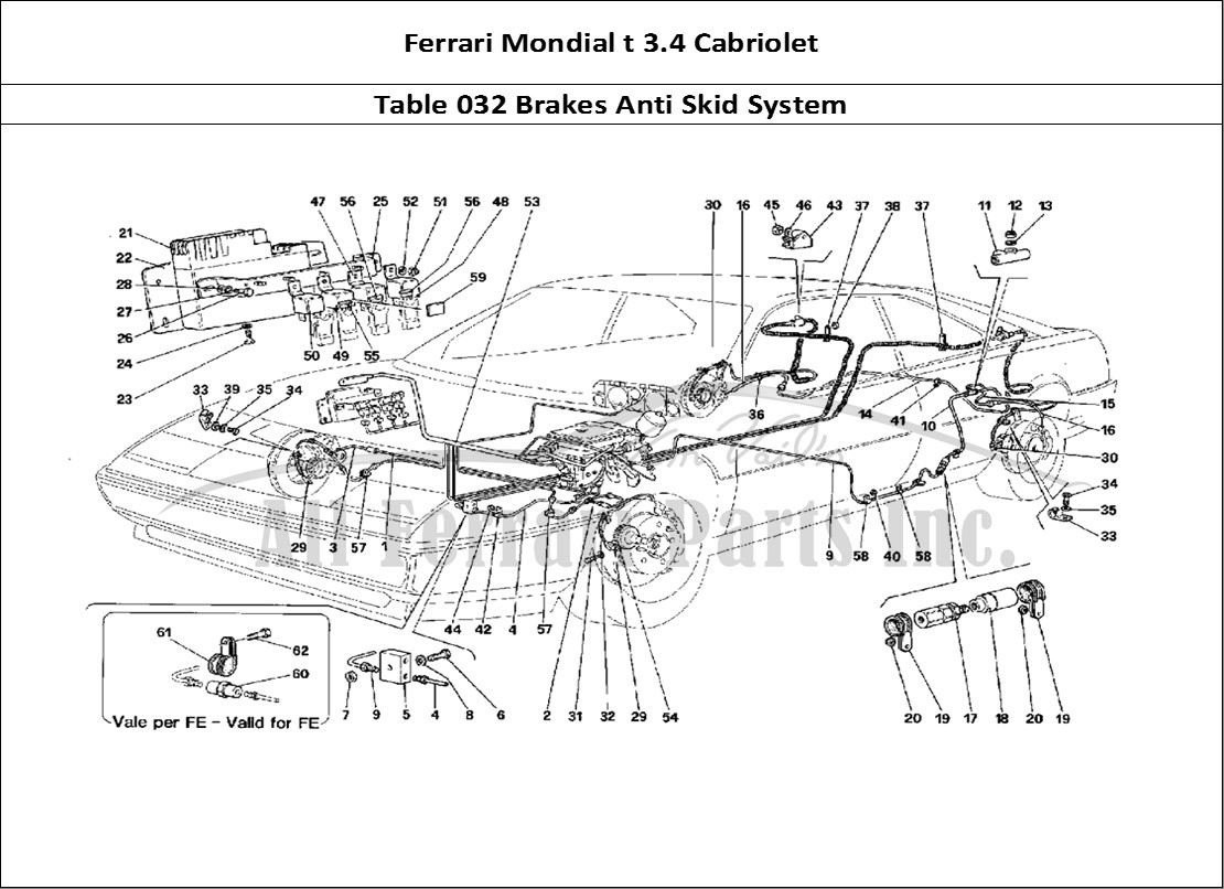Ferrari Parts Ferrari Mondial 3.4 t Cabriolet Page 032 Anti skid System