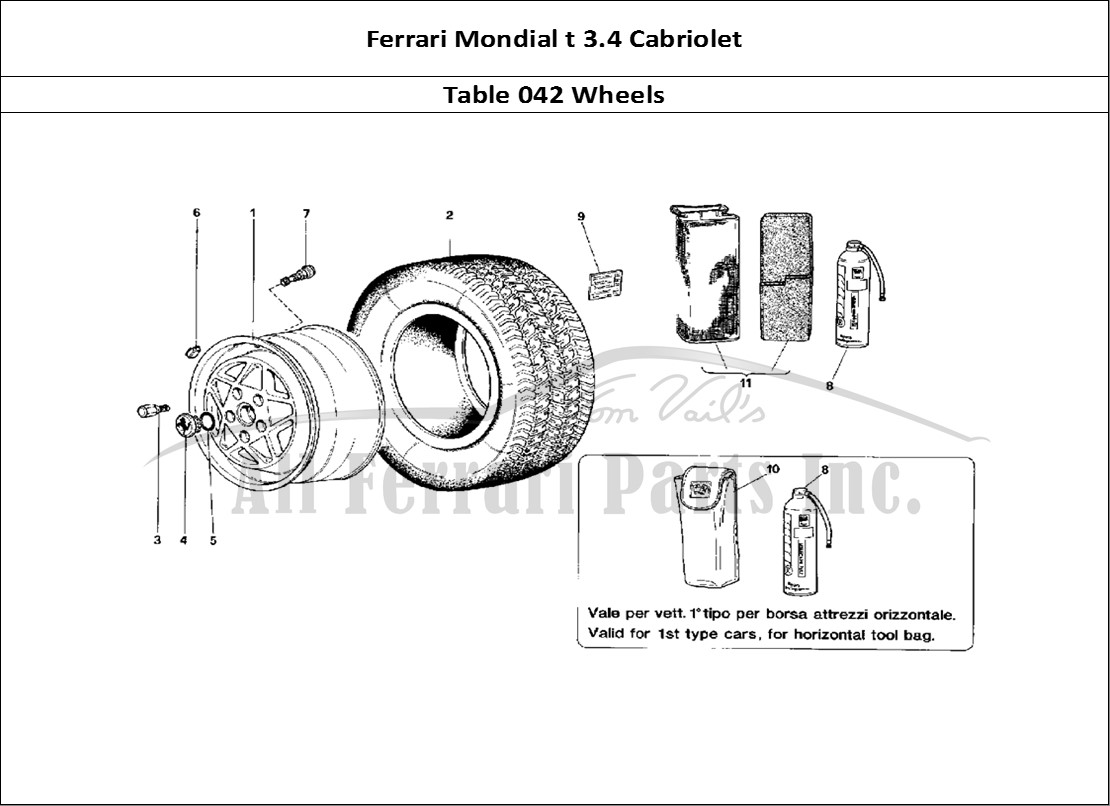 Ferrari Parts Ferrari Mondial 3.4 t Cabriolet Page 042 Wheels