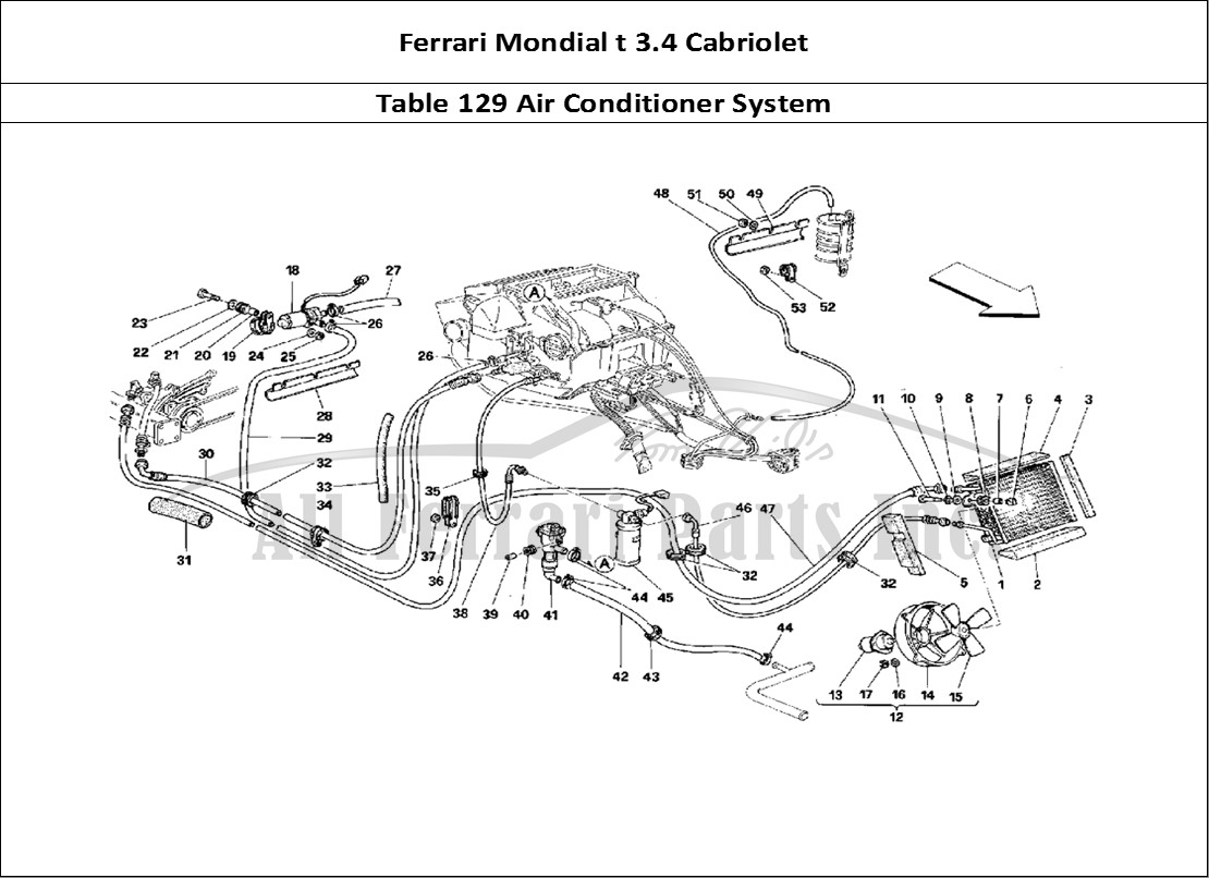 Ferrari Parts Ferrari Mondial 3.4 t Cabriolet Page 129 Air Conditioning System