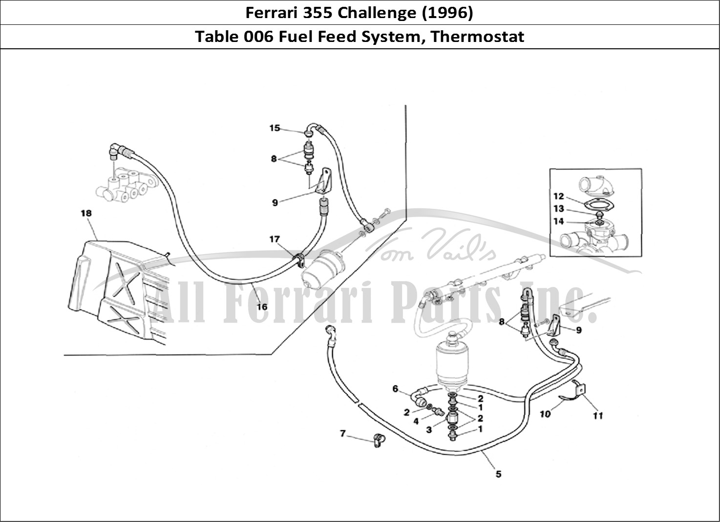Ferrari Parts Ferrari 355 Challenge (1996) Page 006 Fuel Feed System - Thermo