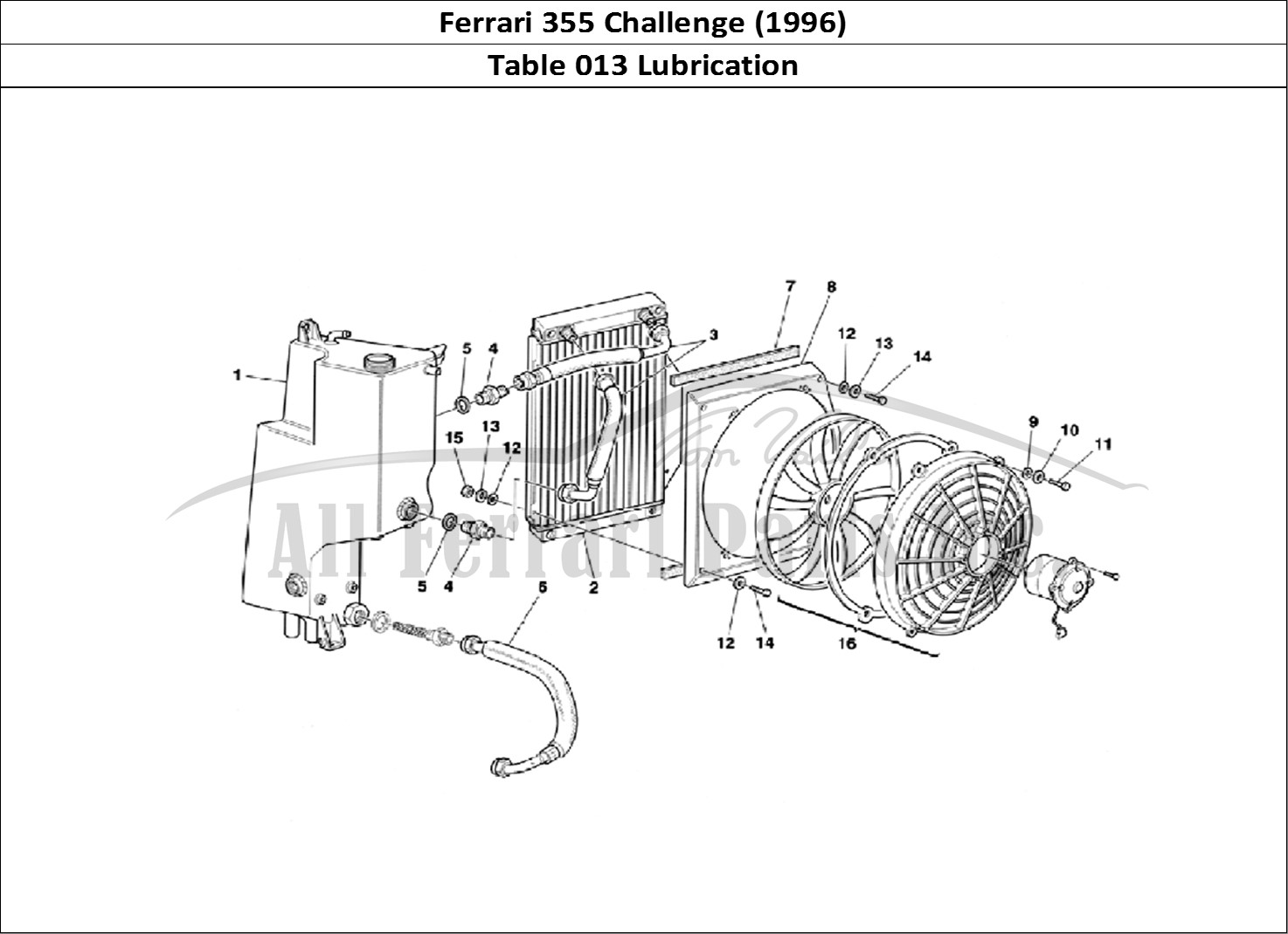 Ferrari Parts Ferrari 355 Challenge (1996) Page 013 Lubrication