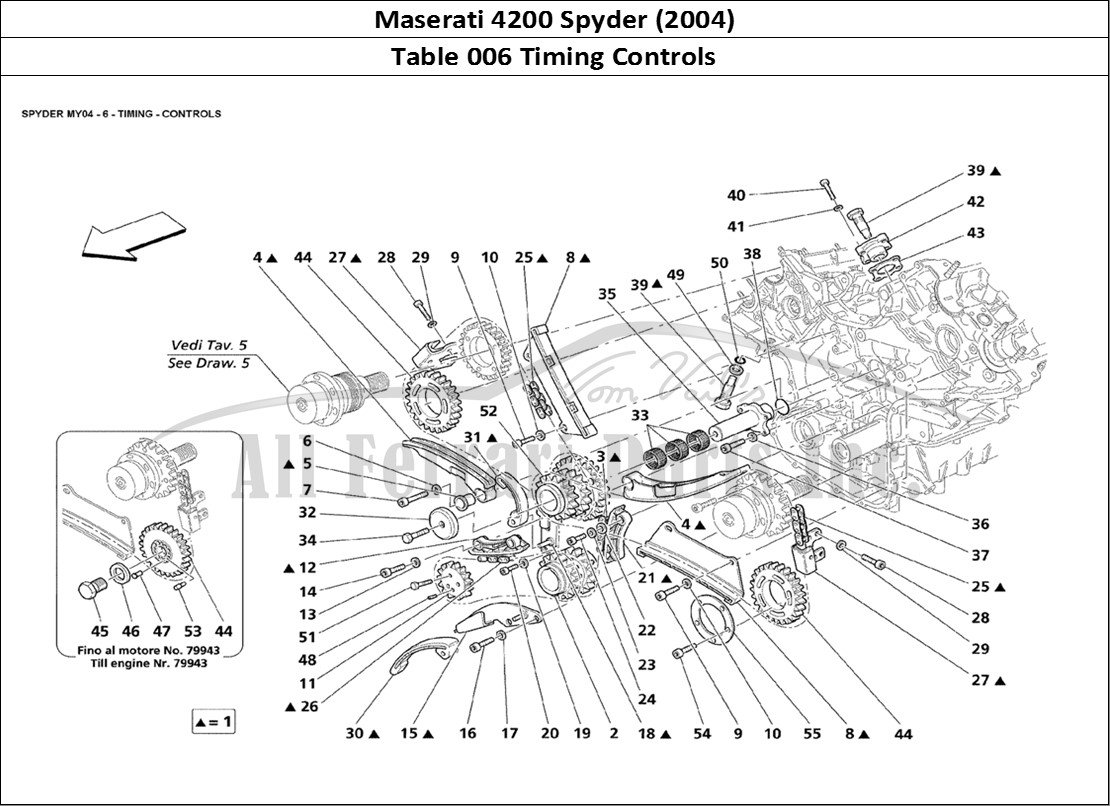 Ferrari Parts Maserati 4200 Spyder (2004) Page 006 Timing Controls