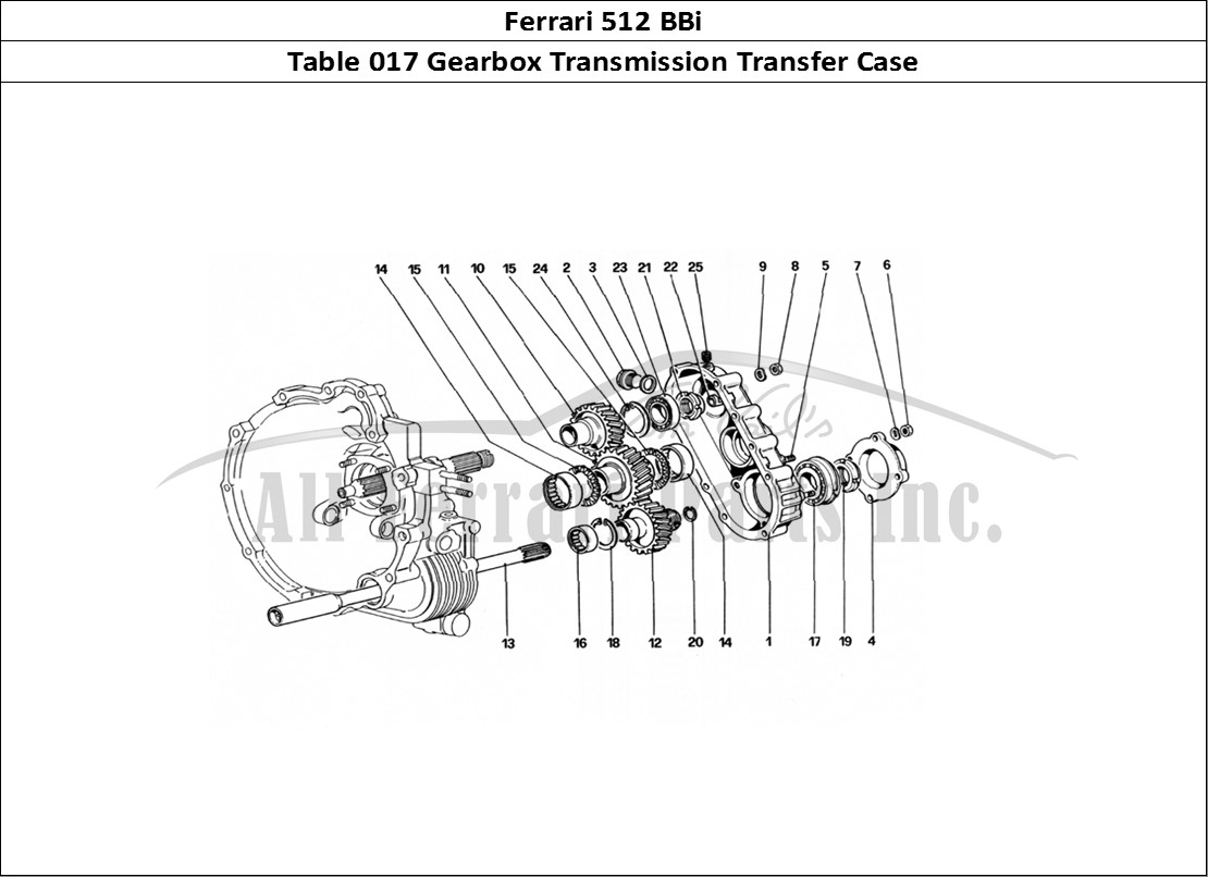 Ferrari Parts Ferrari 512 BBi Page 017 Gearbox Transmission