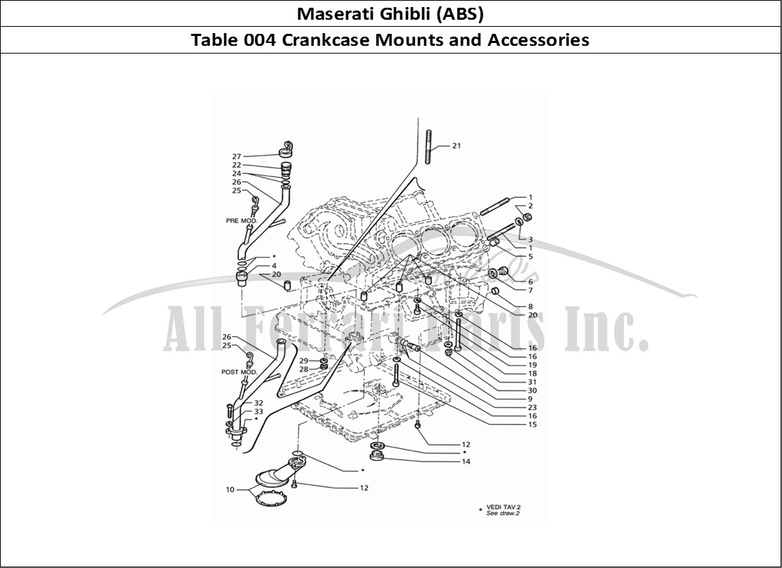 Ferrari Parts Maserati Ghibli 2.8 (ABS) Page 004 Fastenings and Block Acce