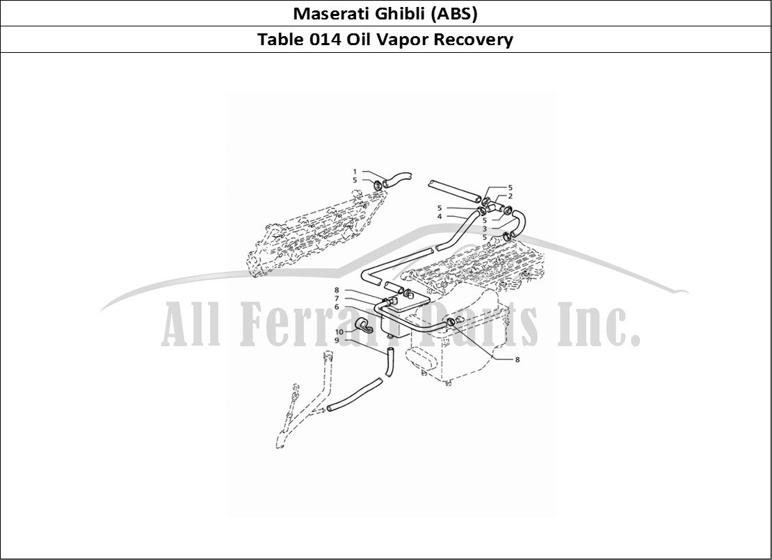 Ferrari Parts Maserati Ghibli 2.8 (ABS) Page 014 Oil Vapour Recovery