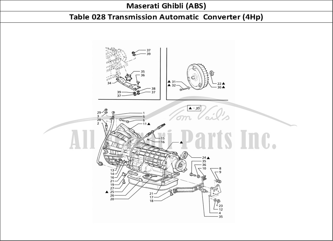 Ferrari Parts Maserati Ghibli 2.8 (ABS) Page 028 Automatic Transmission Co