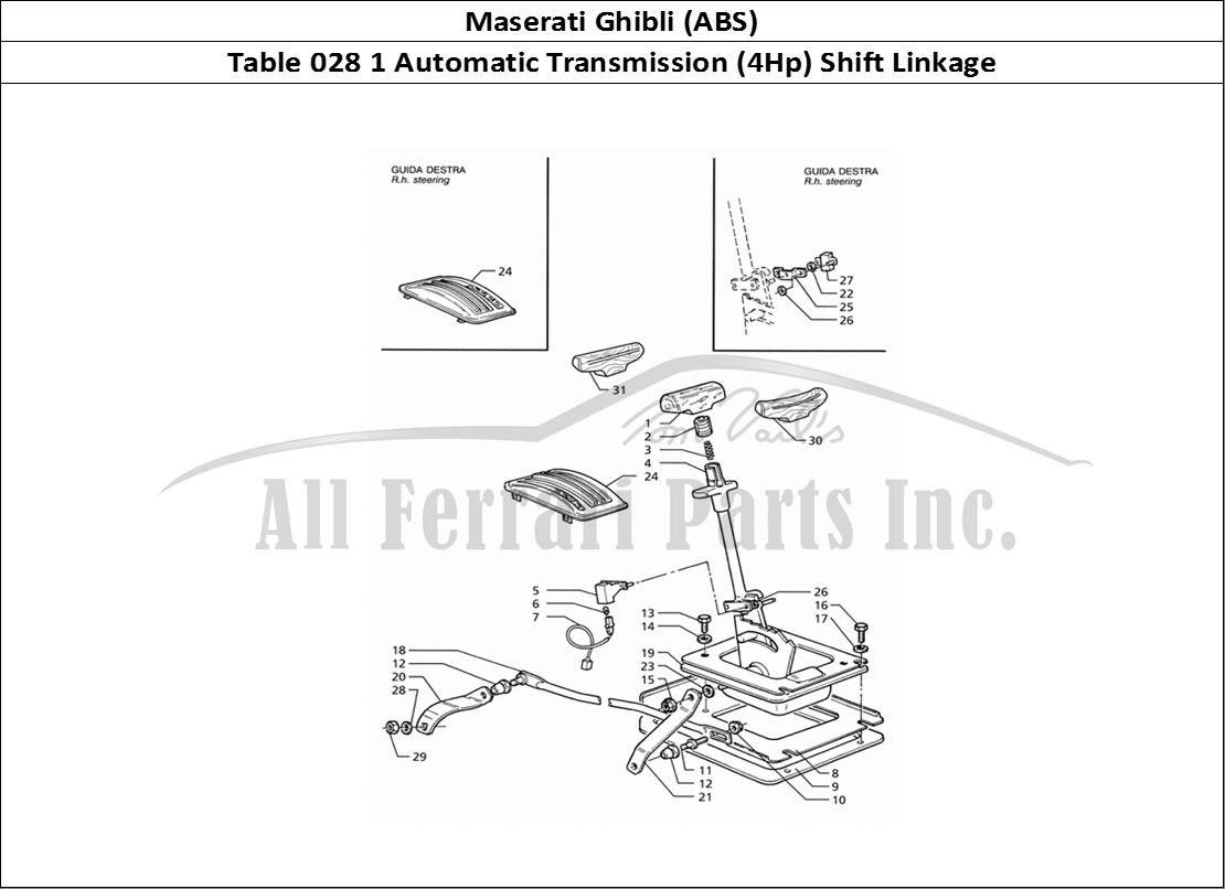Ferrari Parts Maserati Ghibli 2.8 (ABS) Page 028 Automatic Transmission (4