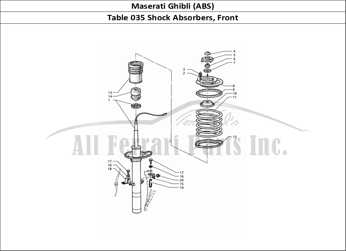 Ferrari Parts Maserati Ghibli 2.8 (ABS) Page 035 Front Shock Absorber