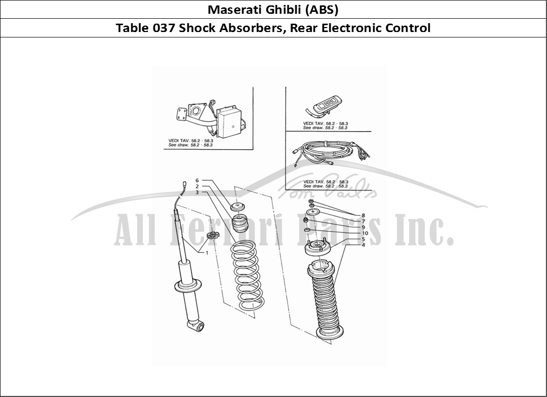 Ferrari Parts Maserati Ghibli 2.8 (ABS) Page 037 Electronic Control Rear S