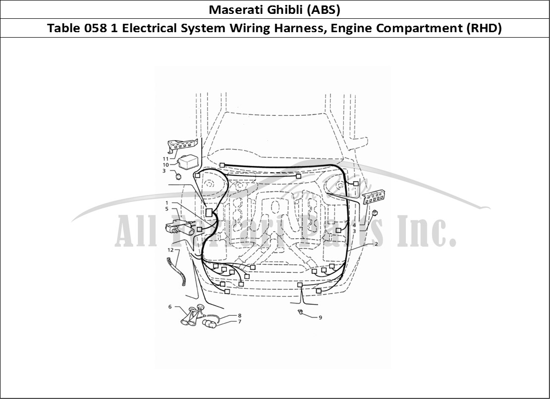 Ferrari Parts Maserati Ghibli 2.8 (ABS) Page 058 Electrical System: Engine