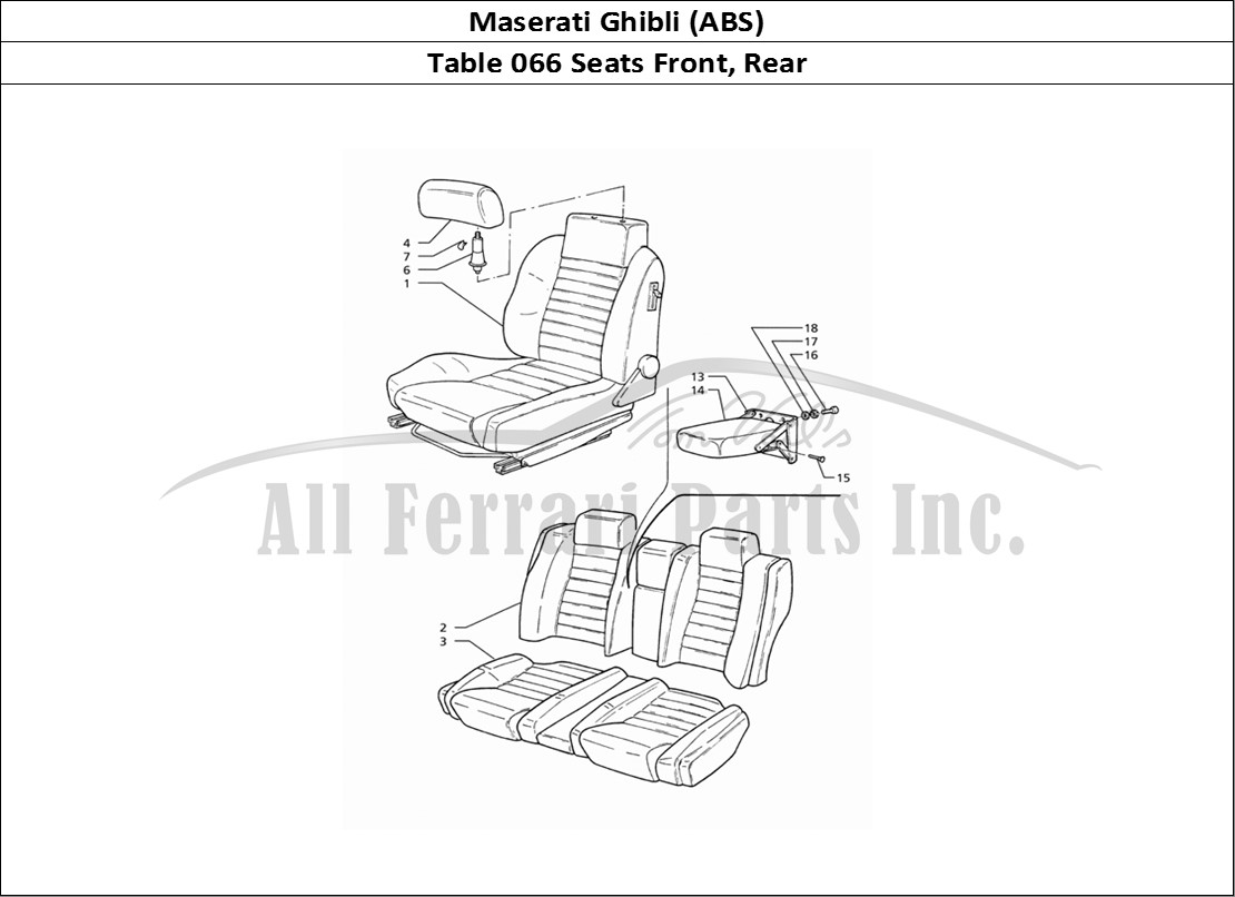 Ferrari Parts Maserati Ghibli 2.8 (ABS) Page 066 Front and Rear Seats