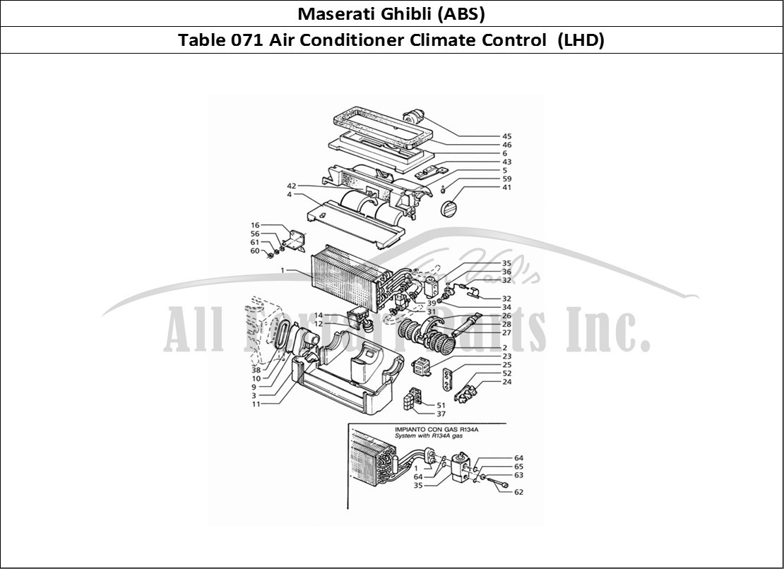 Ferrari Parts Maserati Ghibli 2.8 (ABS) Page 071 Automatic Air Conditioner