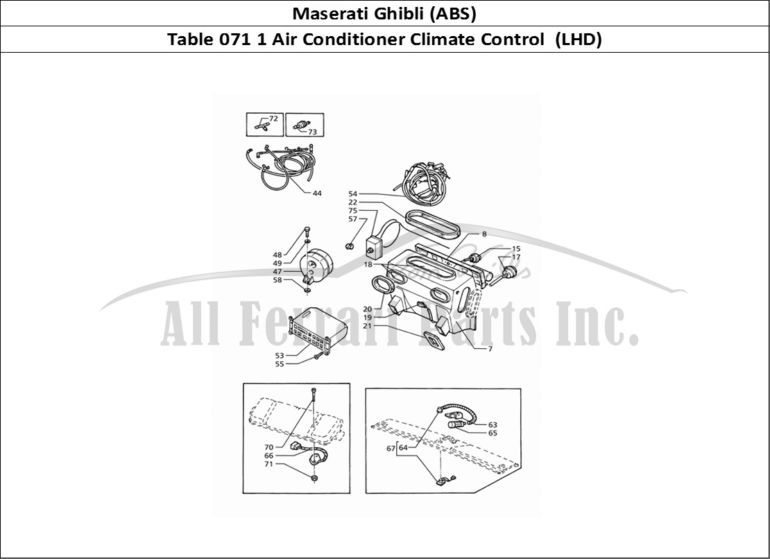Ferrari Parts Maserati Ghibli 2.8 (ABS) Page 071 Automatic Air Conditioner