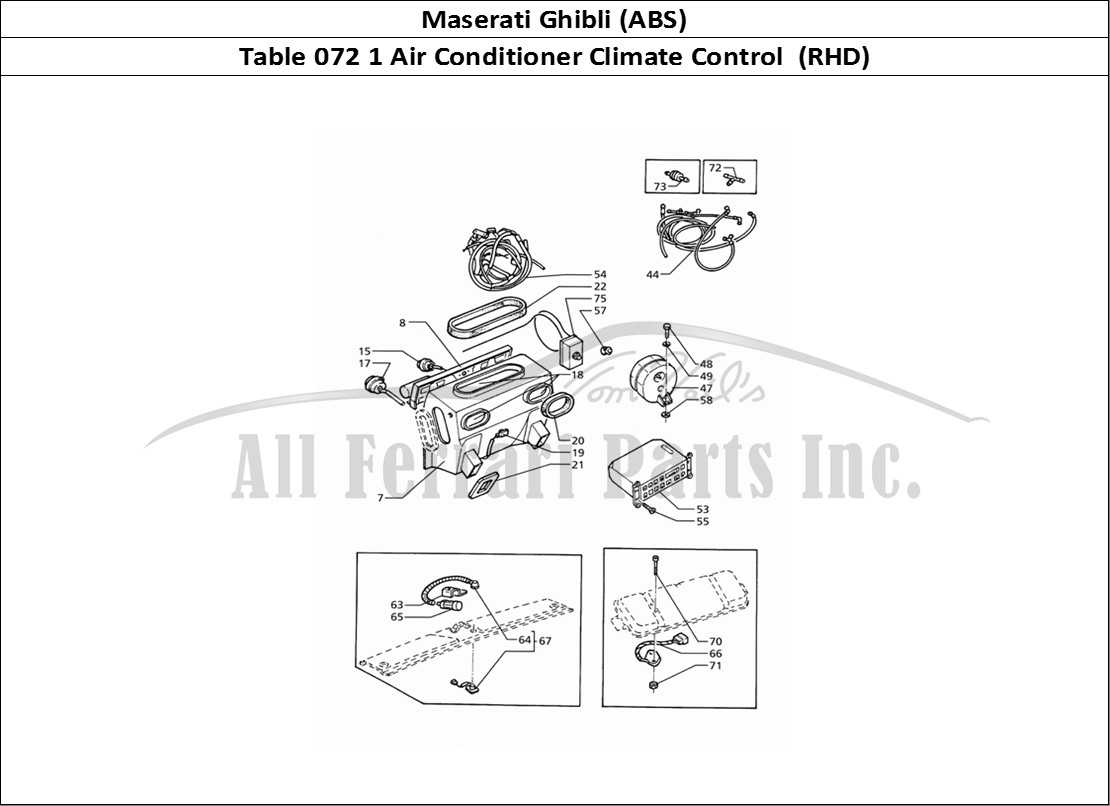 Ferrari Parts Maserati Ghibli 2.8 (ABS) Page 072 Automatic Air Conditioner