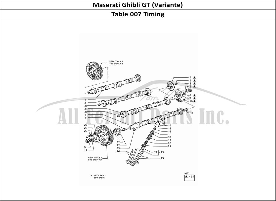 Ferrari Parts Maserati Ghibli 2.8 GT (Variante) Page 007 Timing