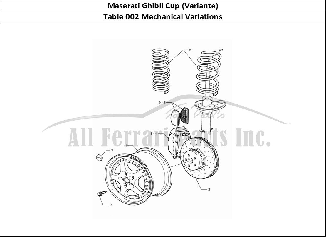 Ferrari Parts Maserati Ghibli 2.0 Cup Page 002 Mechanical Variations