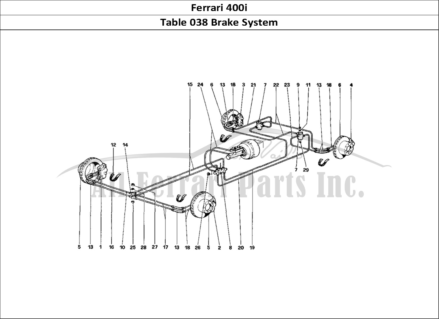 Ferrari Parts Ferrari 400i (1983 Mechanical) Page 038 Brakes System