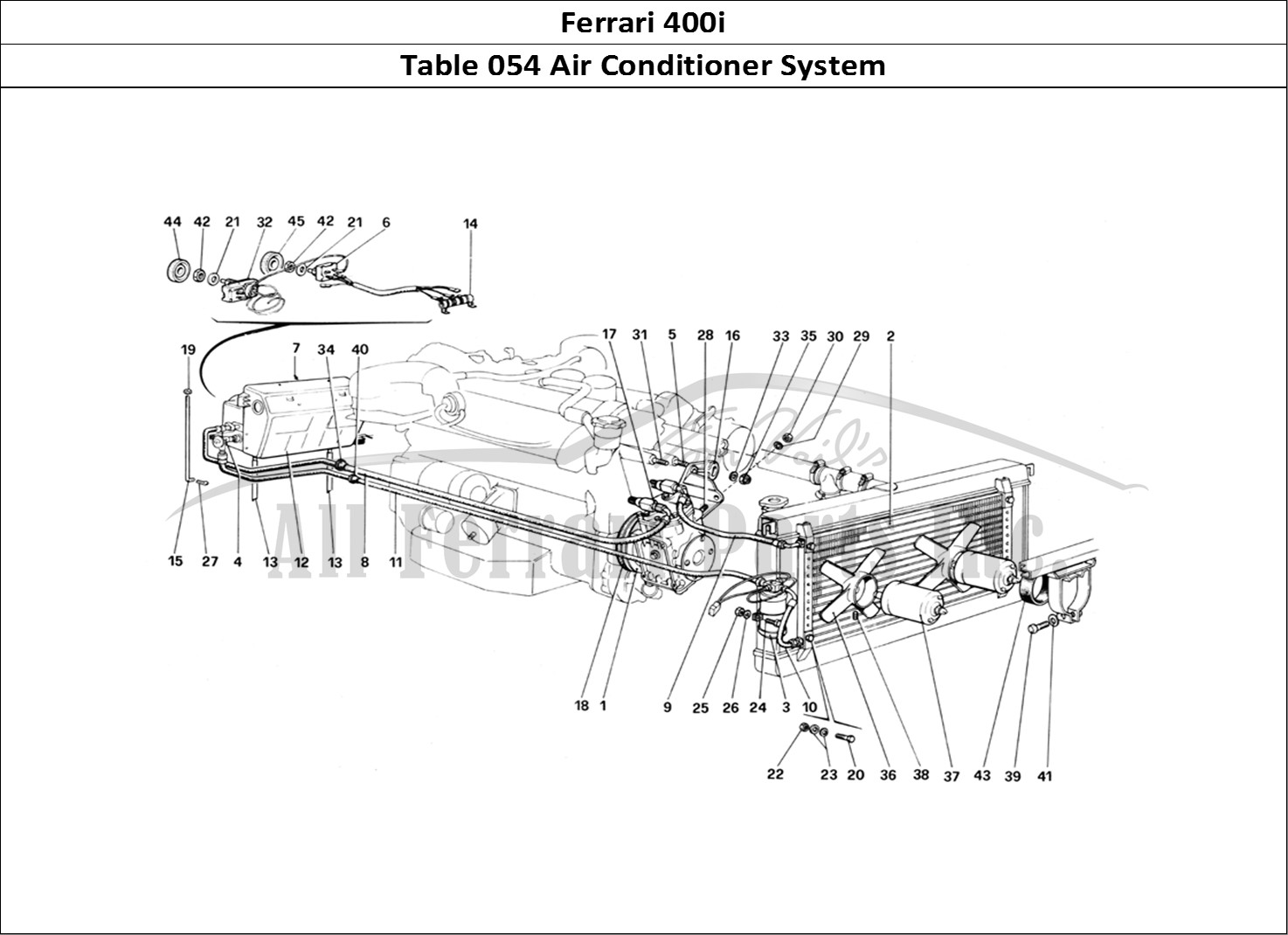 Ferrari Parts Ferrari 400i (1983 Mechanical) Page 054 Air Conditioning System
