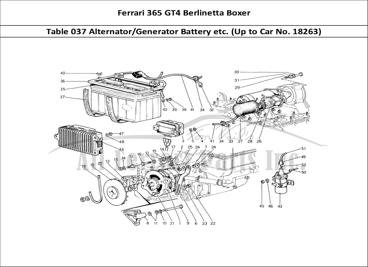 Ferrari Parts Ferrari 365 GT4 Berlinetta Boxer Page 037 Current Generation (Up To