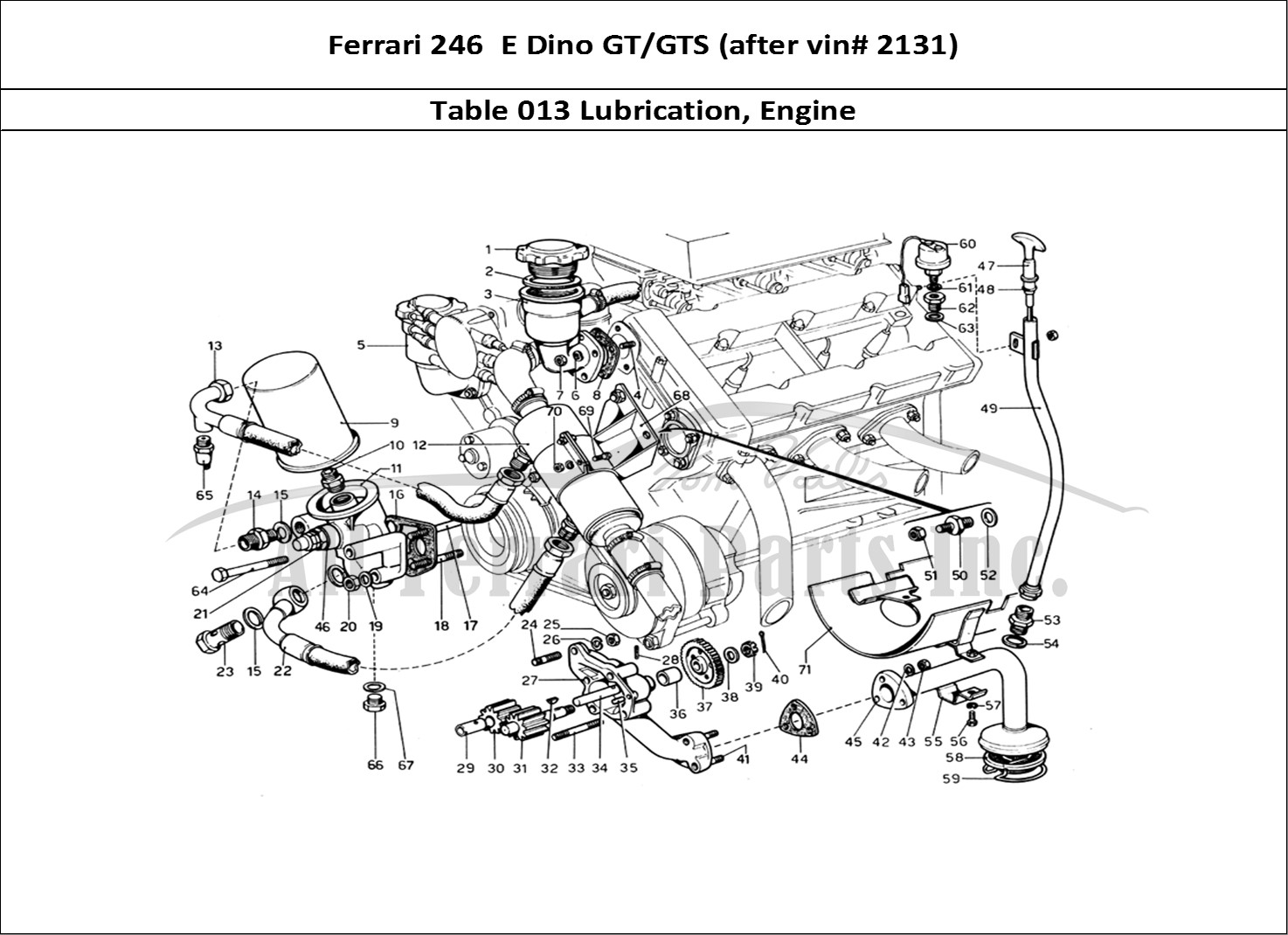 Ferrari Parts Ferrari 246 Dino (1975) Page 013 Engine Lubrication