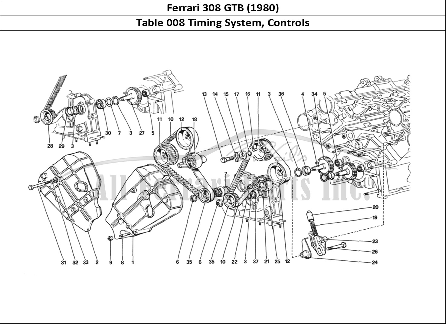 Ferrari Parts Ferrari 308 GTB (1980) Page 008 Timing System - Controls