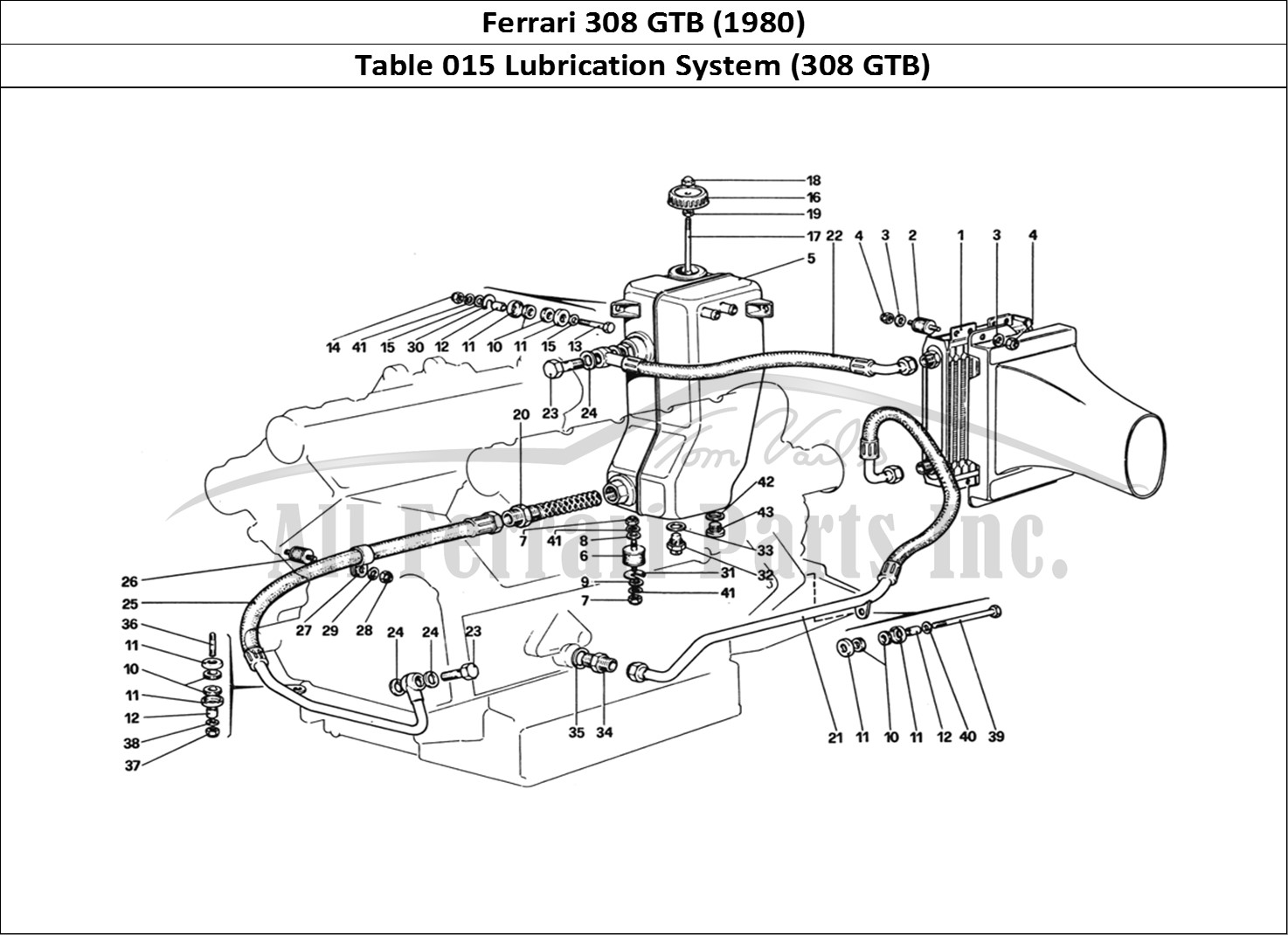 Ferrari Parts Ferrari 308 GTB (1980) Page 015 Lubrification System (308