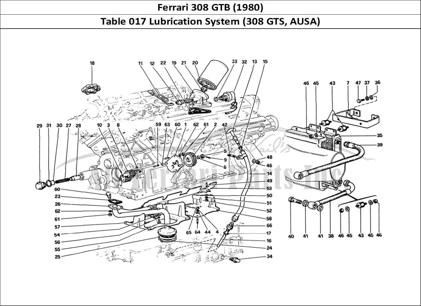 Ferrari Parts Ferrari 308 GTB (1980) Page 017 Lubrification System (308