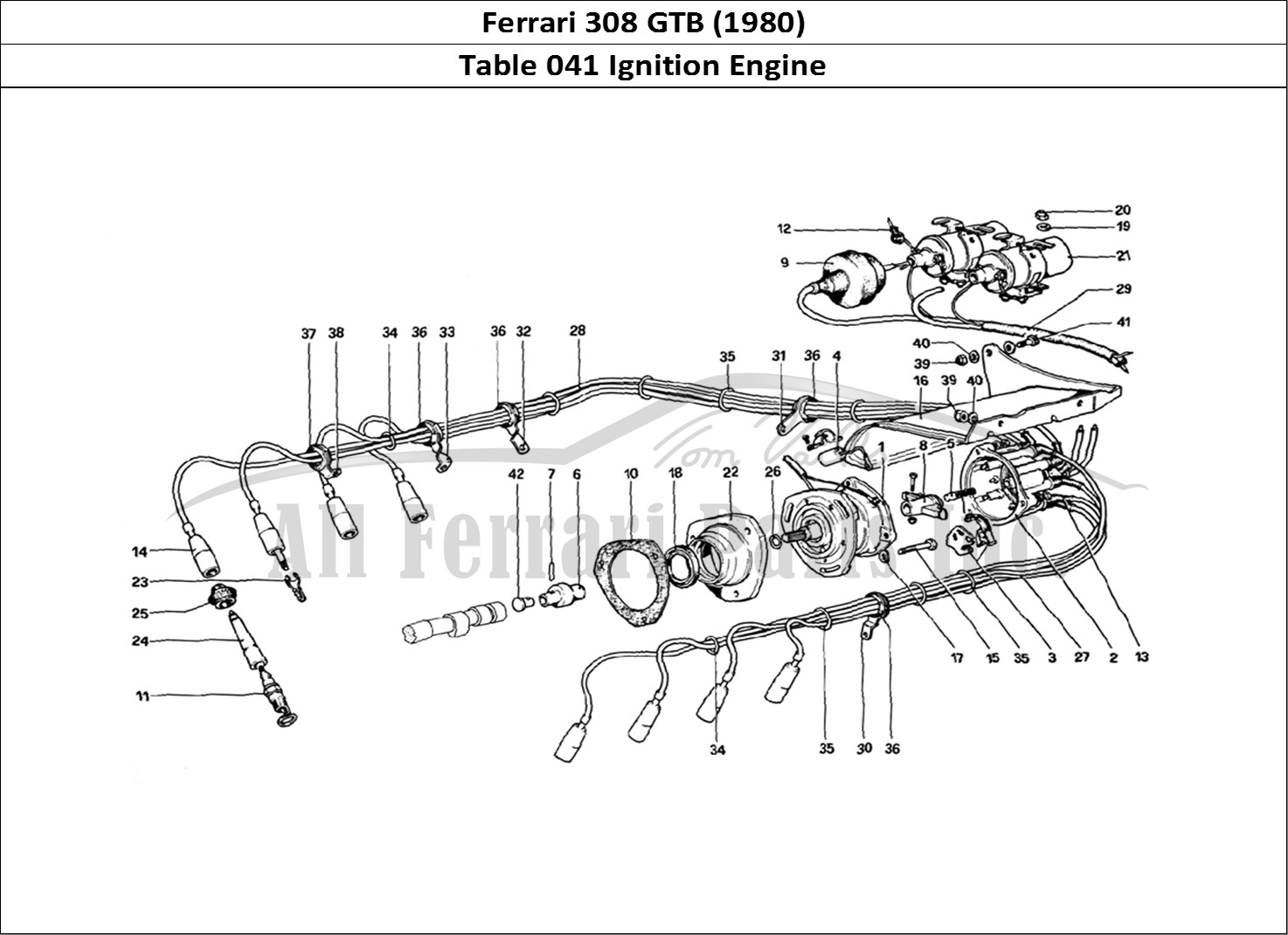 Ferrari Parts Ferrari 308 GTB (1980) Page 041 Engine Ignition