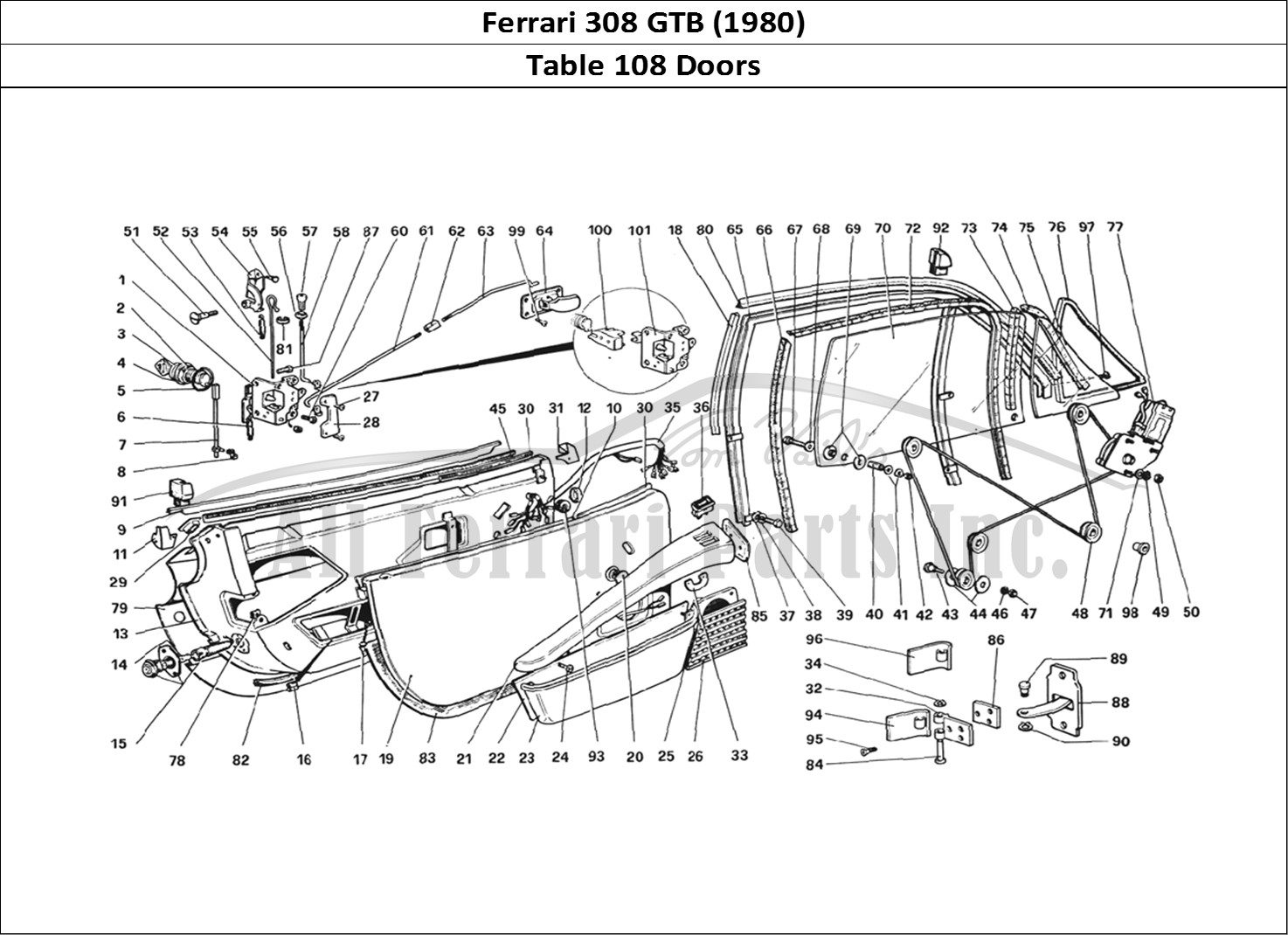Ferrari Parts Ferrari 308 GTB (1980) Page 108 Doors