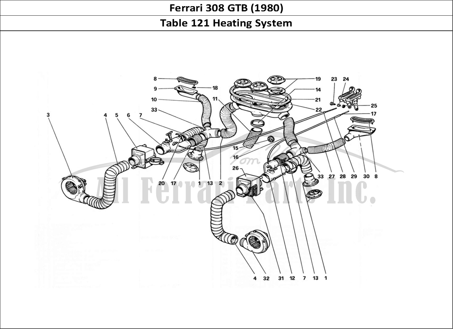 Ferrari Parts Ferrari 308 GTB (1980) Page 121 Heating System