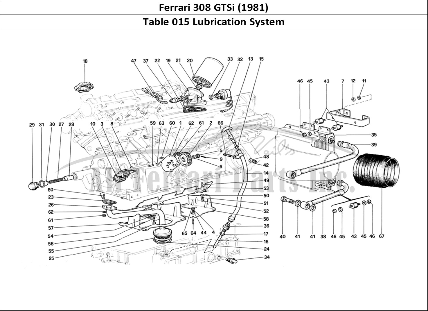 Ferrari Parts Ferrari 308 GTBi (1981) Page 015 Lubrication System
