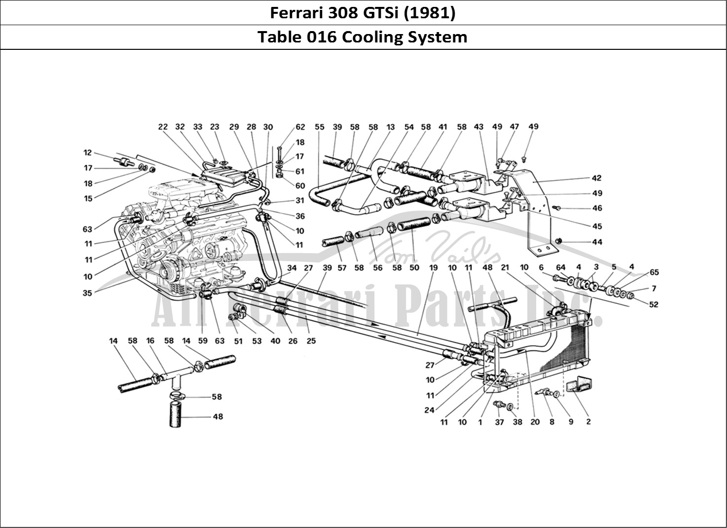 Ferrari Parts Ferrari 308 GTBi (1981) Page 016 Cooling System
