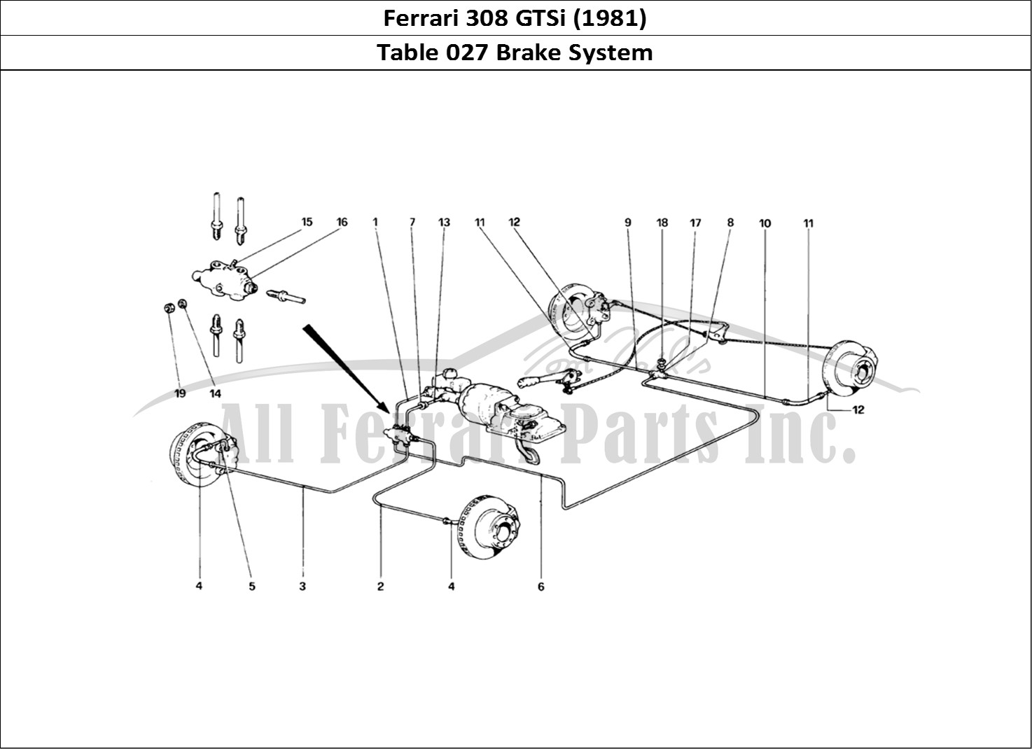 Ferrari Parts Ferrari 308 GTBi (1981) Page 027 Brake System