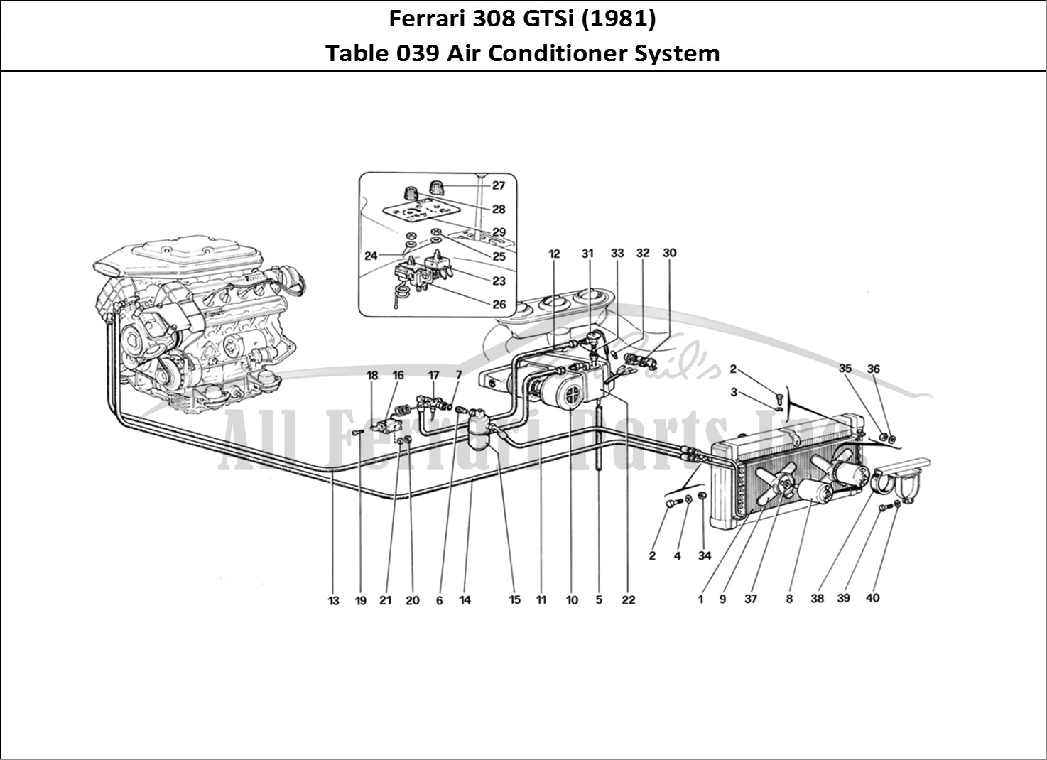 Ferrari Parts Ferrari 308 GTBi (1981) Page 039 Air Conditioning System