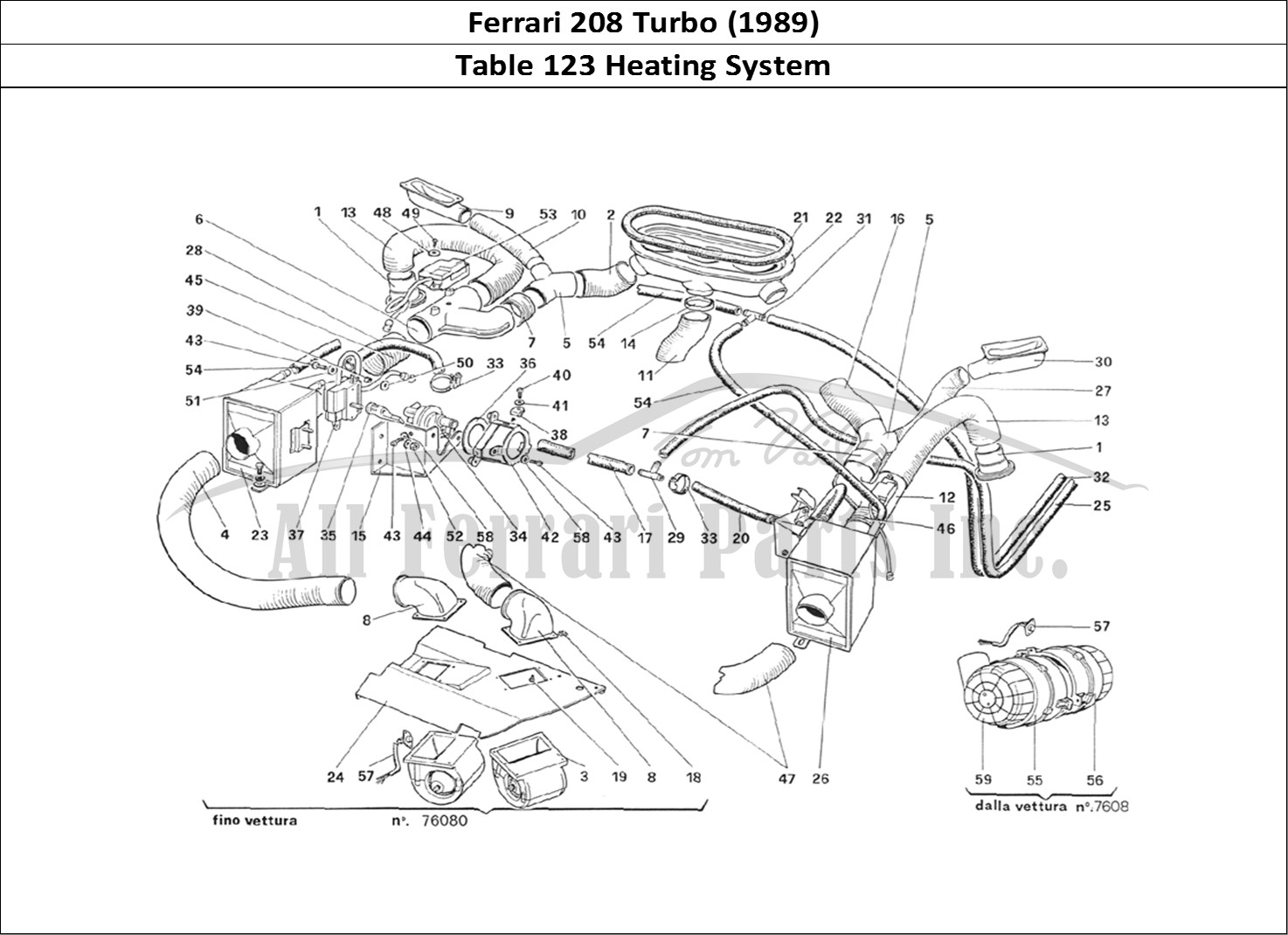 Ferrari Parts Ferrari 208 Turbo (1989) Page 123 Heating System