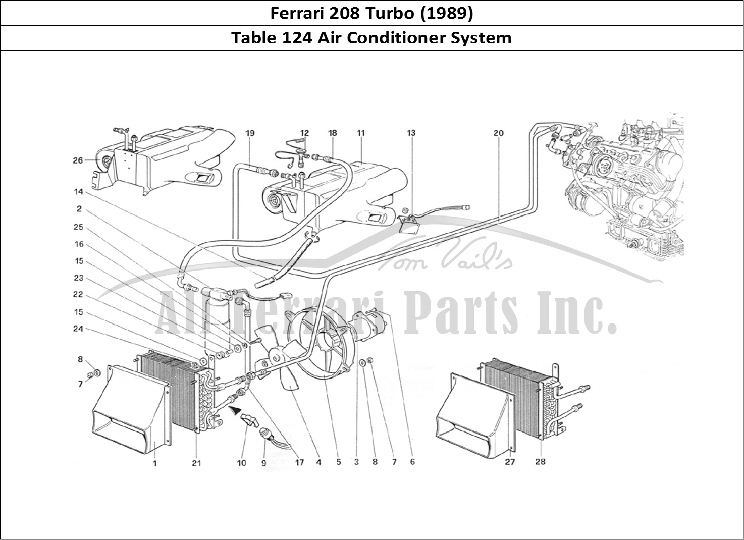 Ferrari Parts Ferrari 208 Turbo (1989) Page 124 Air Conditioning System