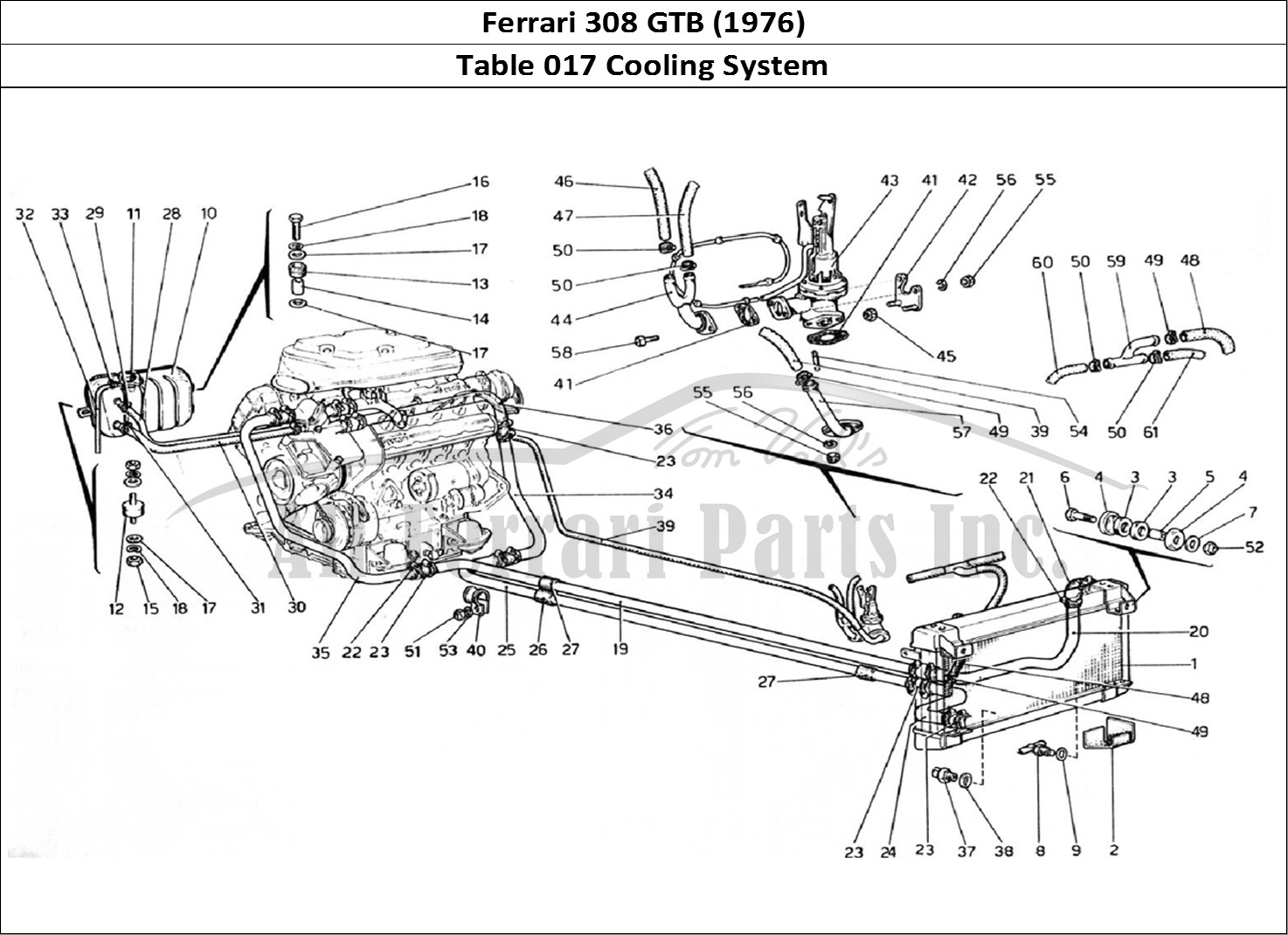 Ferrari Parts Ferrari 308 GTB (1976) Page 017 Cooling System
