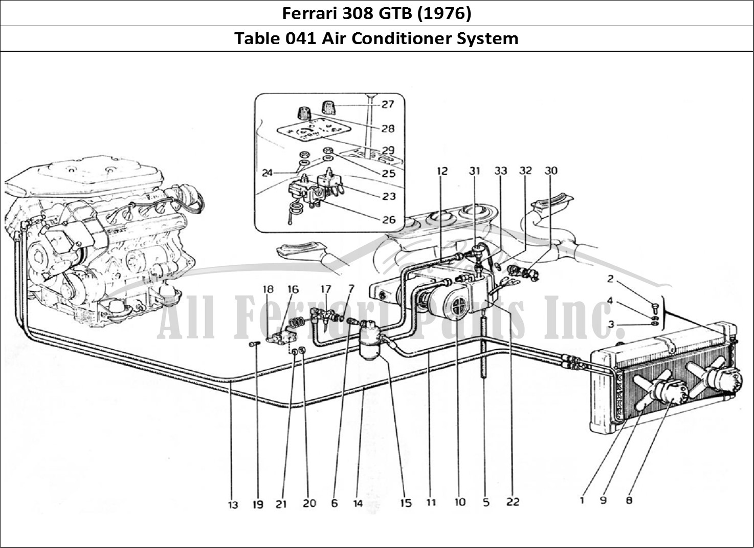 Ferrari Parts Ferrari 308 GTB (1976) Page 041 Air Conditioning System
