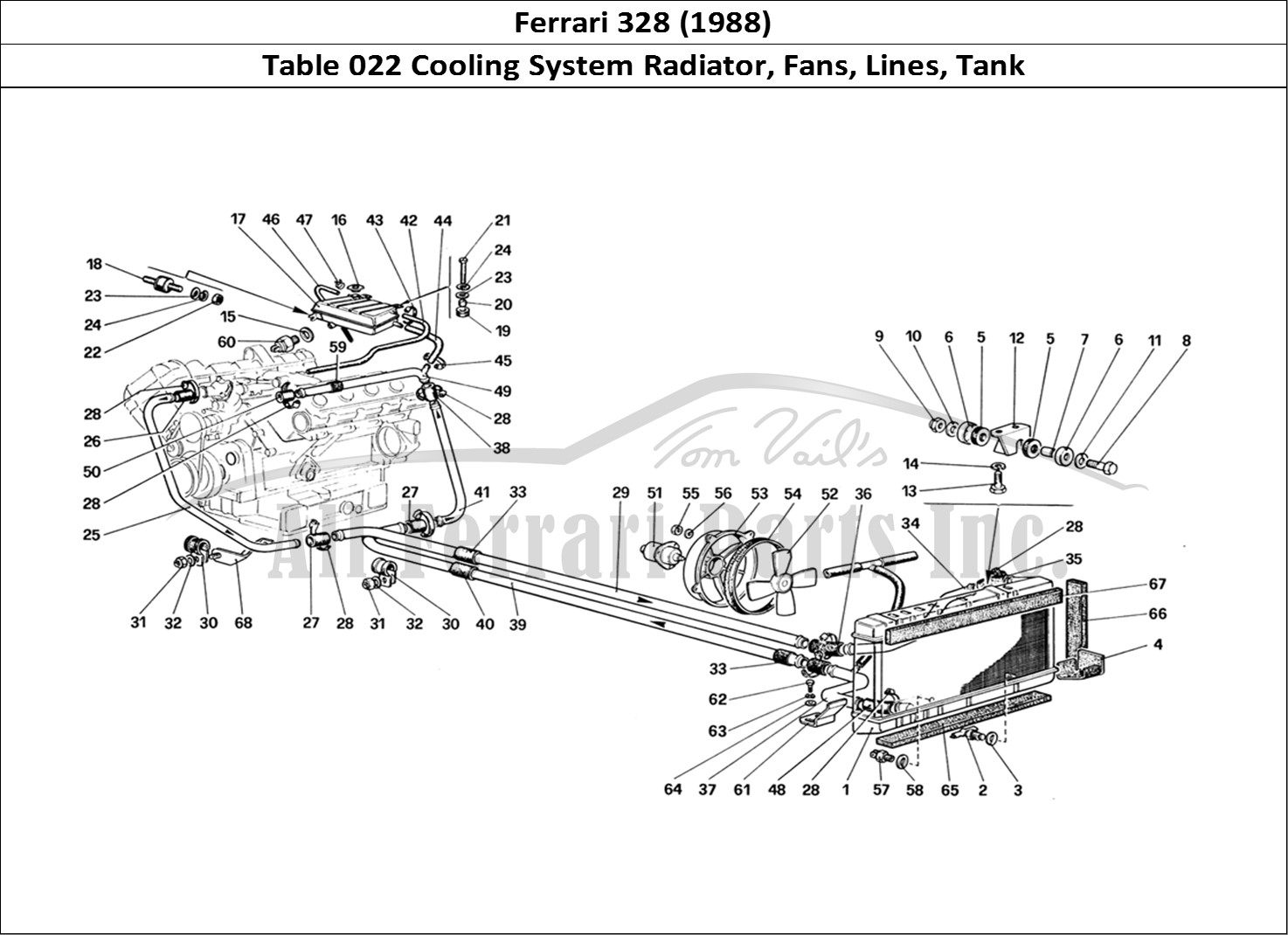 Ferrari Parts Ferrari 328 (1988) Page 022 Cooling System