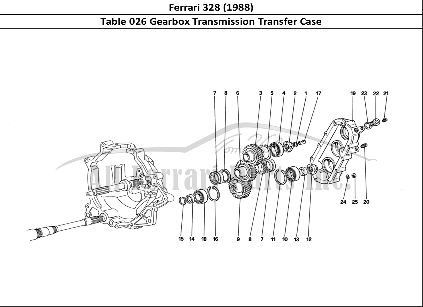 Ferrari Parts Ferrari 328 (1988) Page 026 Gearbox Transmission