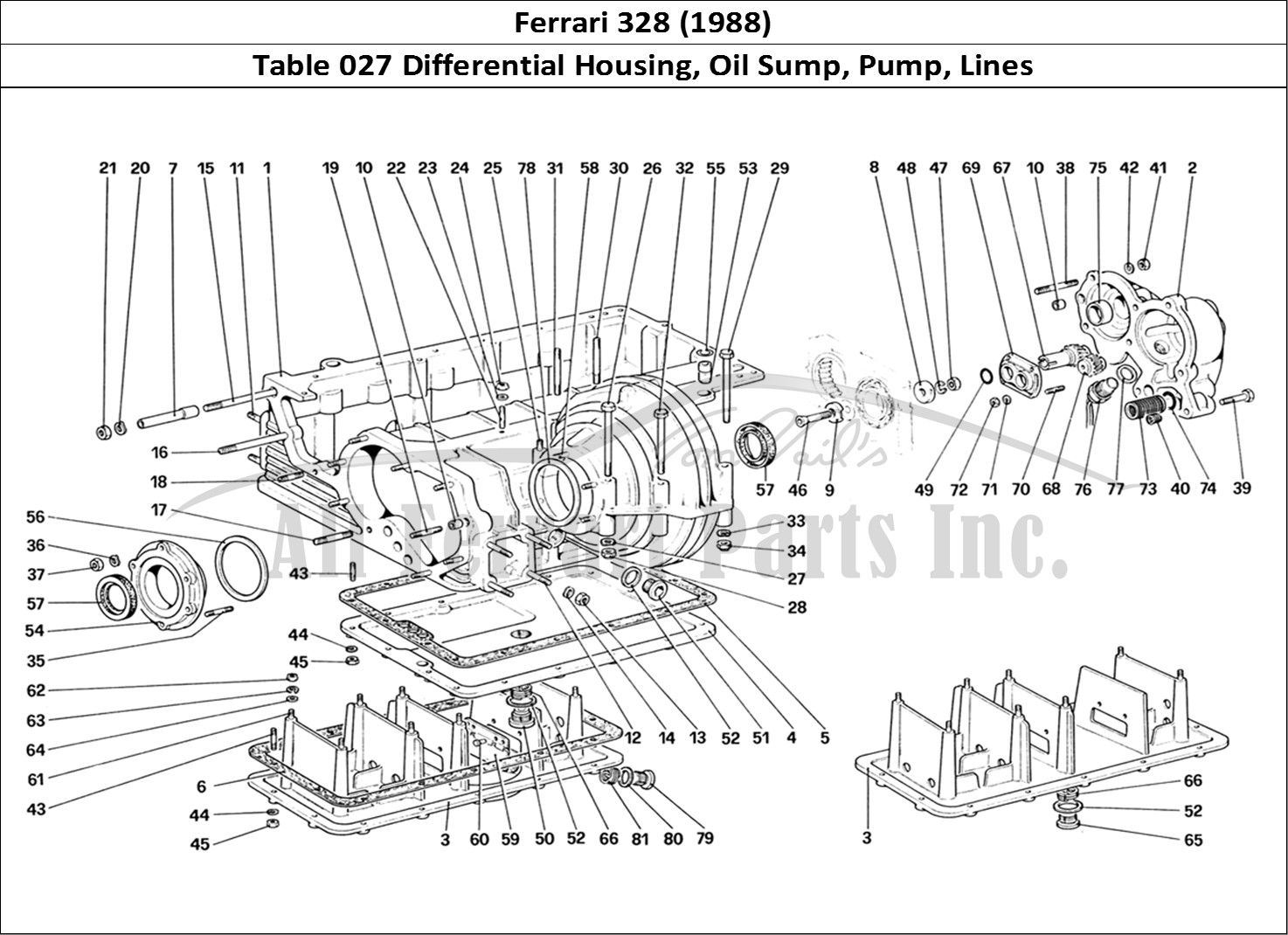 Ferrari Parts Ferrari 328 (1988) Page 027 Gearbox - Differential Ho