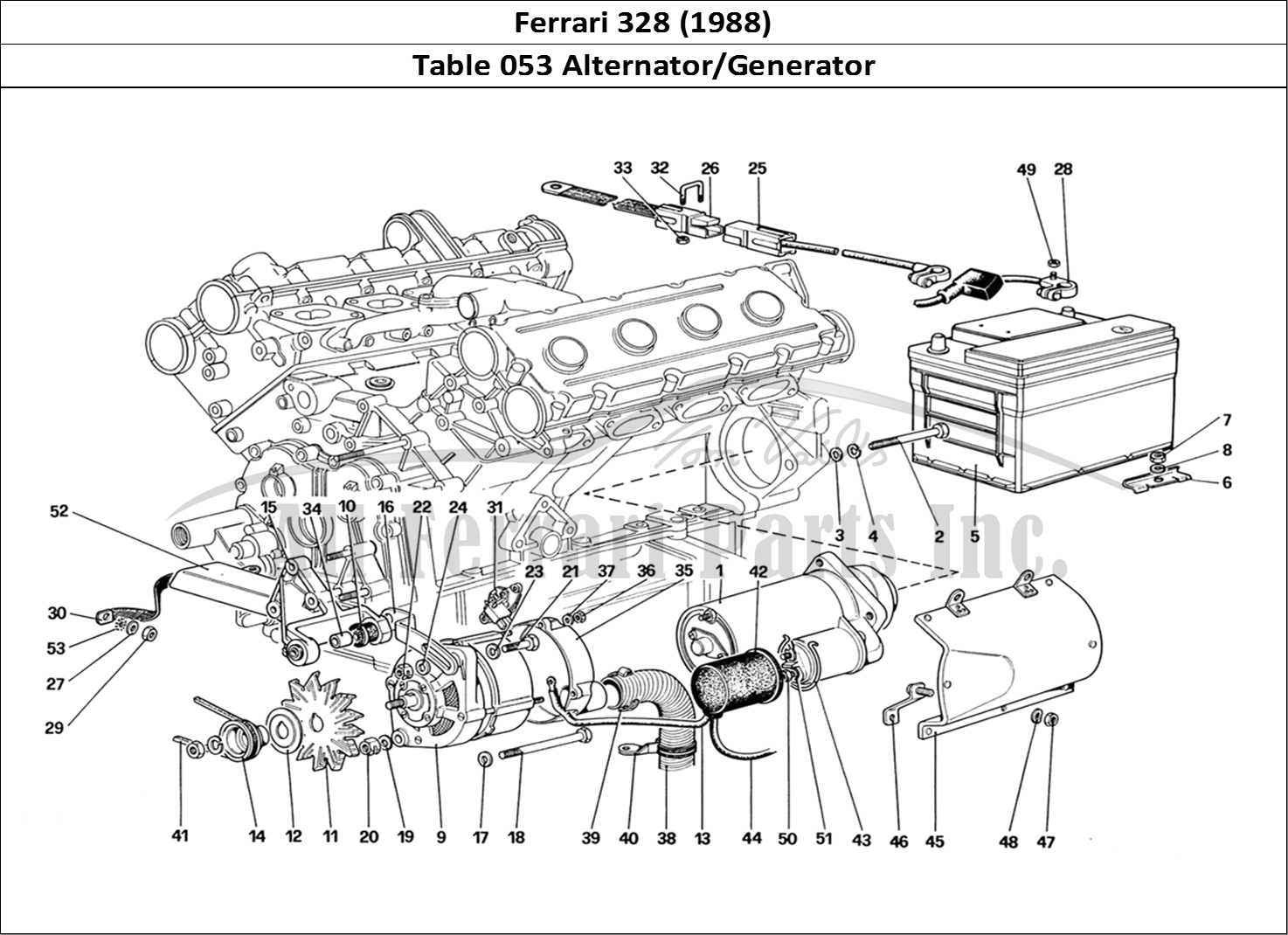 Ferrari Parts Ferrari 328 (1988) Page 053 Electric Generating Syste