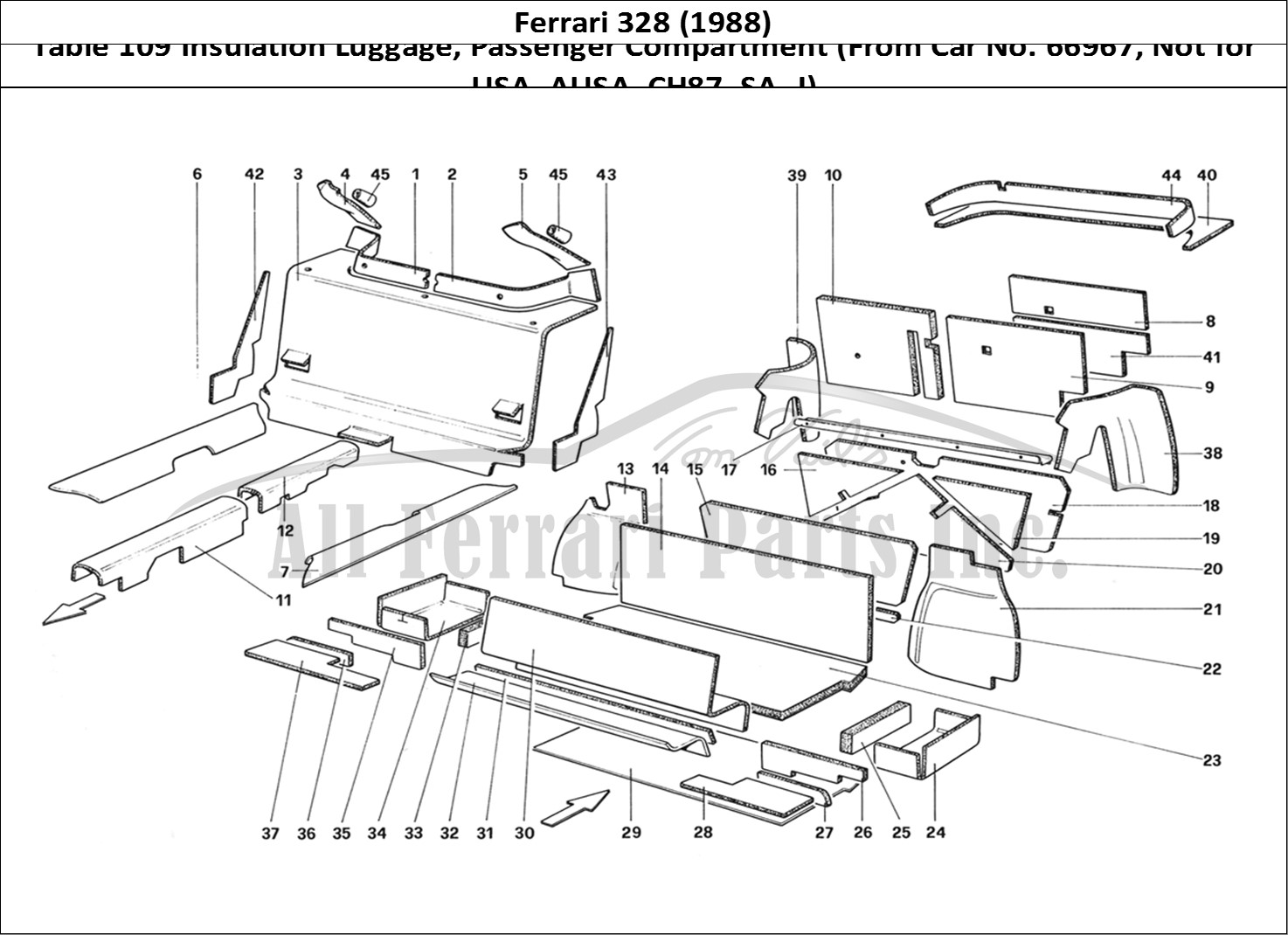 Ferrari Parts Ferrari 328 (1988) Page 109 Luggage and Passenger Com