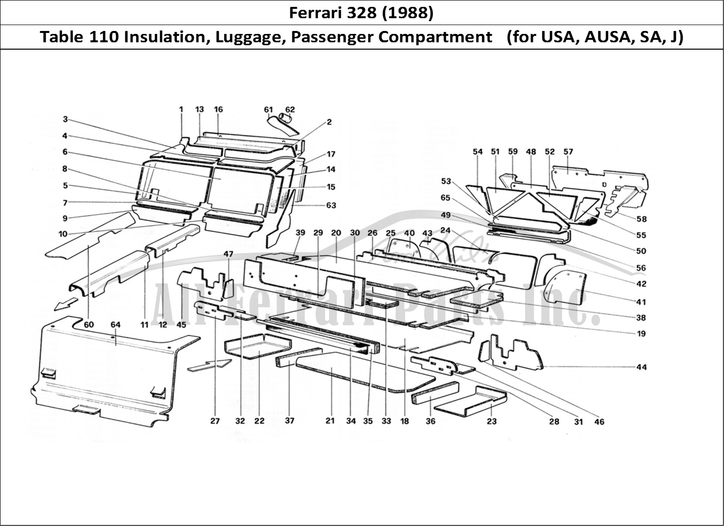 Ferrari Parts Ferrari 328 (1988) Page 110 Luggage and Passenger Com