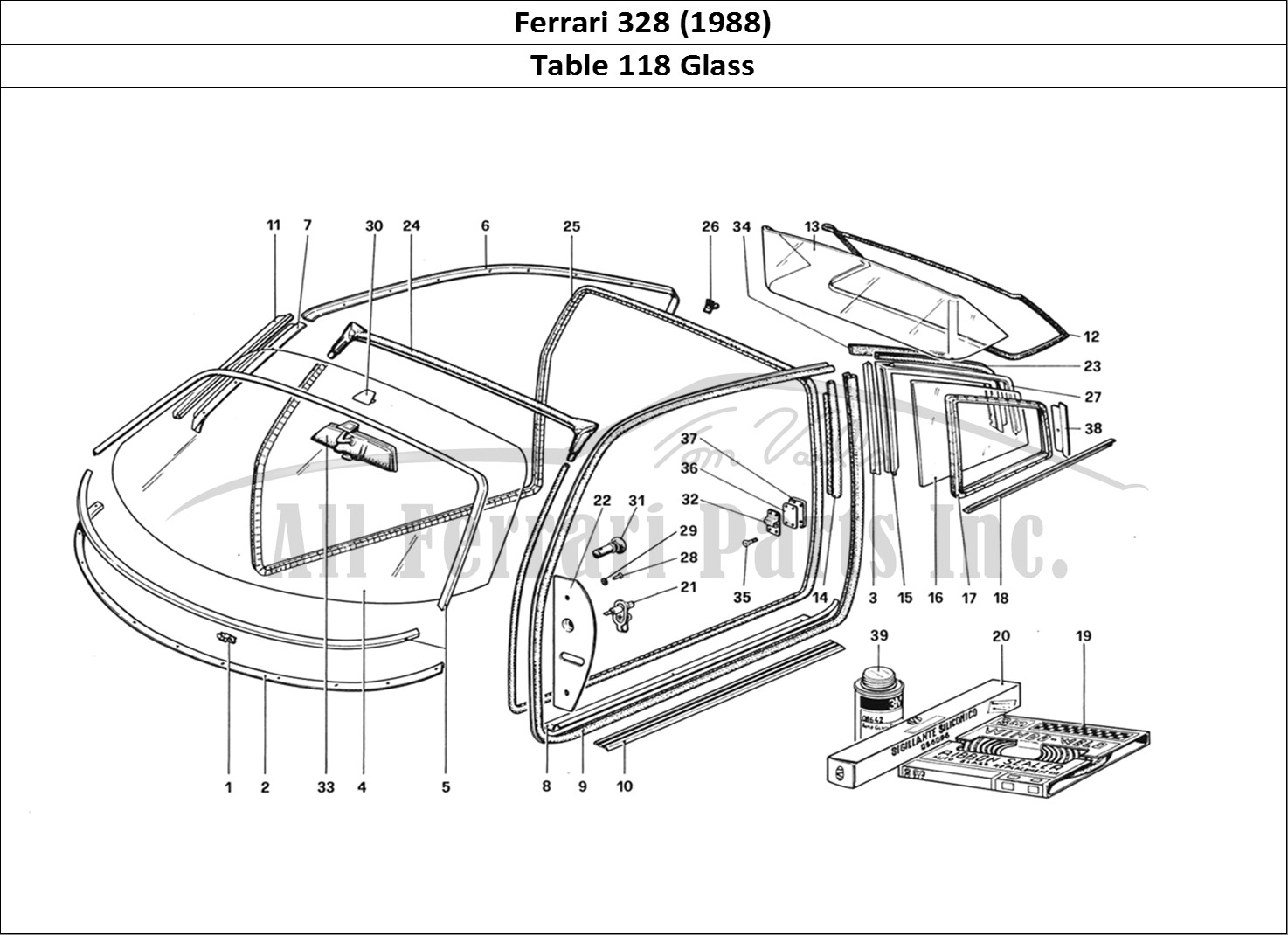 Ferrari Parts Ferrari 328 (1988) Page 118 Glasses