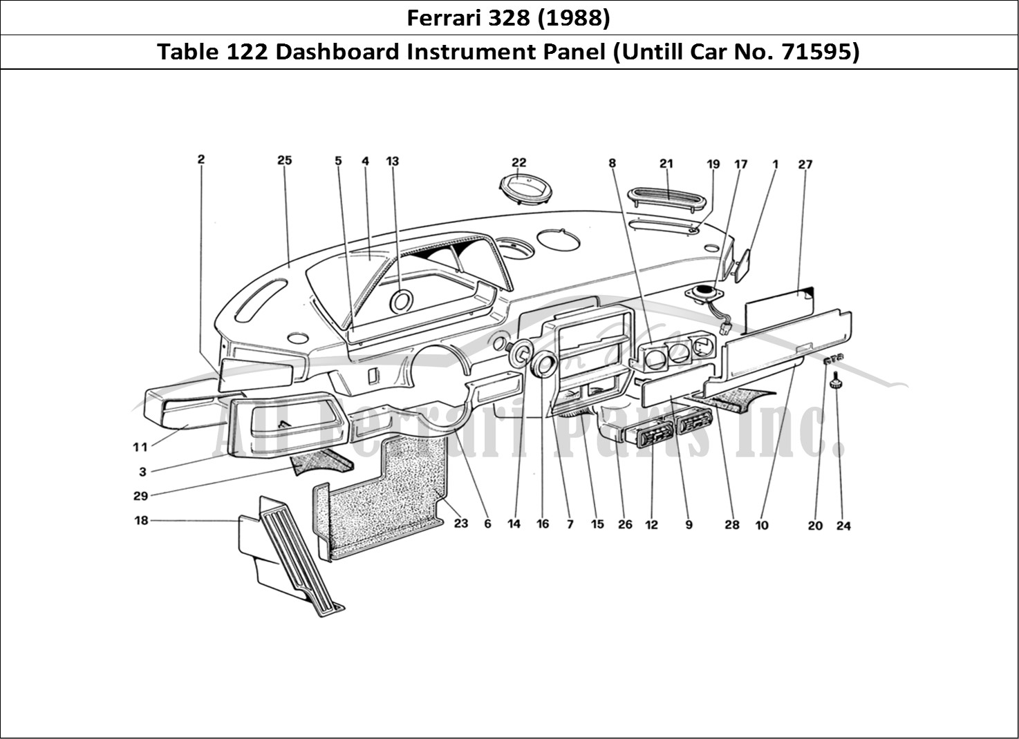 Ferrari Parts Ferrari 328 (1988) Page 122 Instruments Panel (Untill