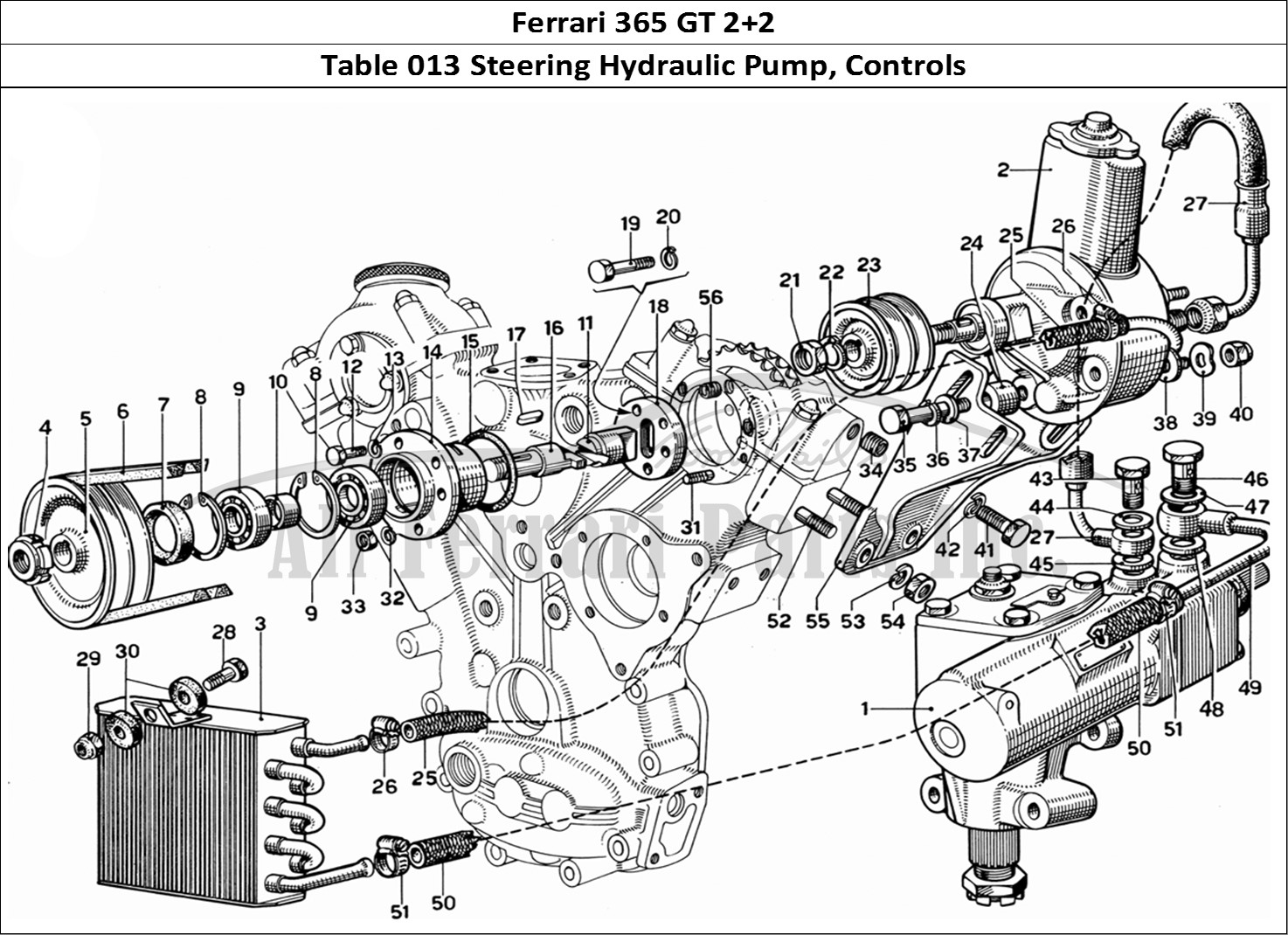 Ferrari Parts Ferrari 365 GT 2+2 (Mechanical) Page 013 Hydraulic Steering Pump a