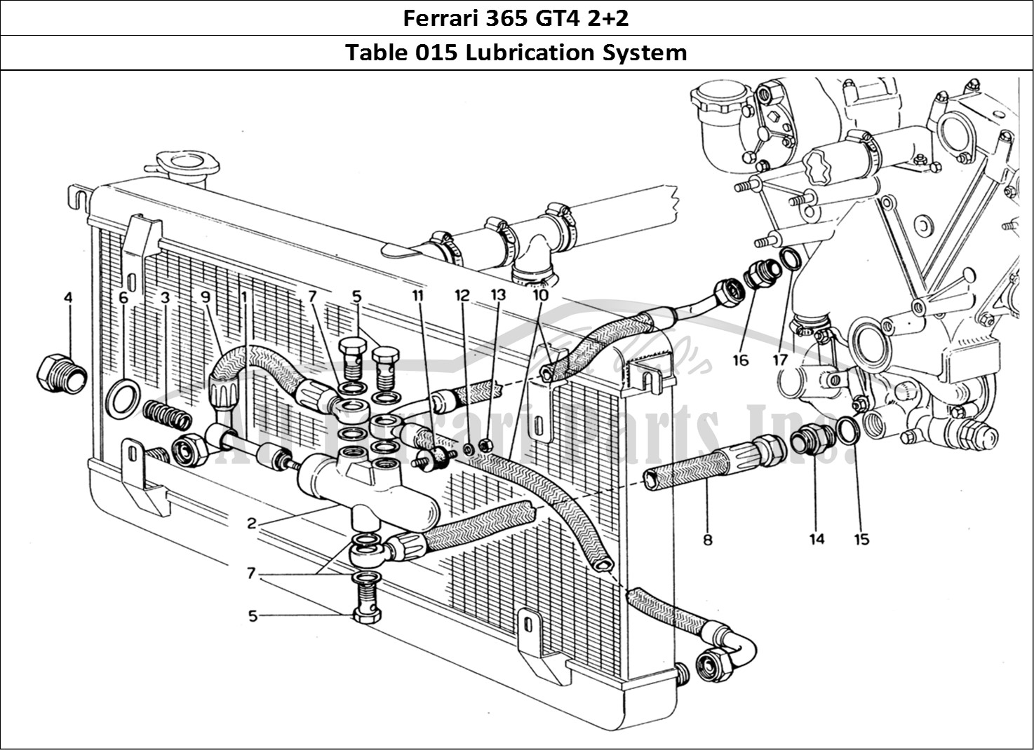 Ferrari Parts Ferrari 365 GT4 2+2 (1973) Page 015 Lubrication System